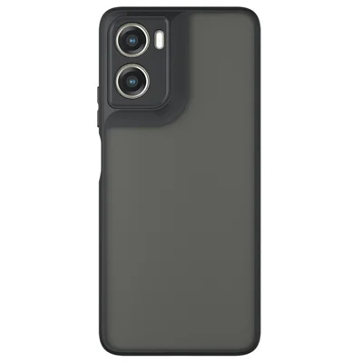 For Motorola Moto G06 Power 4G / G06 4G Case Skin-Touch TPU + PC Matte Phone Back Cover, Transparent Black