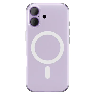 For iPhone 17 Hoesje Compatibel met MagSafe Ultradun Kristalglas PC Matte Doorzichtige Telefoonhoes - Wit
