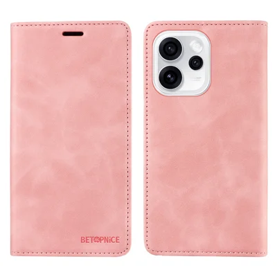 BETOPNICE For Oppo Reno15 Pro Max 5G (Global) / Reno15 Pro 5G (China) Case  Magnetic Closure RFID Blocking Wallet Stand Leather Phone Cover - Pink