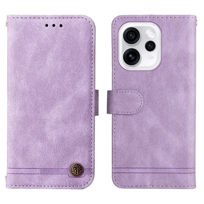 For Oppo Reno15 Pro Max 5G (Global) / Reno15 Pro 5G (China) Leather Wallet Cases Skin Touch Phone Cover Stand with Strap - Purple
