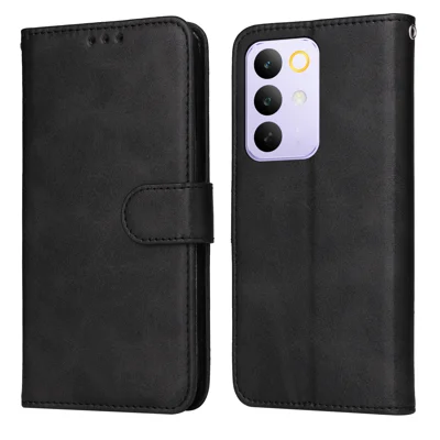 For Realme C85 Pro 4G Case Wallet PU Leather Folio Flip Phone Cover - Black
