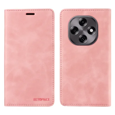 BETOPNICE For Oppo F31 Pro 5G / Oppo A6 Pro 5G (China) Case  Magnetic Closure RFID Blocking Wallet Stand Leather Phone Cover - Pink