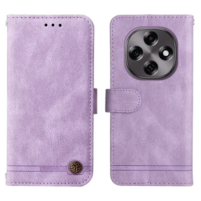 For Oppo F31 Pro 5G / Oppo A6 Pro 5G (China) Leather Wallet Cases Skin Touch Phone Cover Stand with Strap - Purple