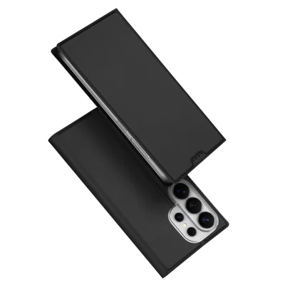 Cover per Samsung Galaxy S26 Ultra DUX DUCIS Serie Skin Pro in Pelle con Supporto e Portacarte - Nero