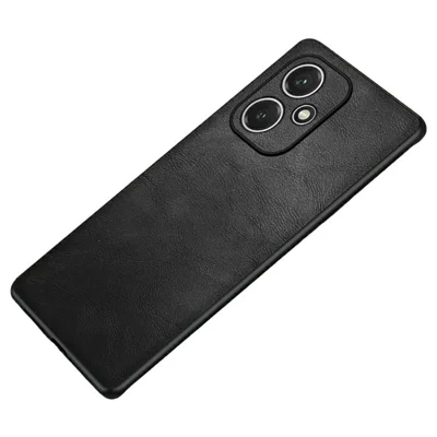 For Honor 400 5G (Global) Case Retro Leather Coated PC + TPU Phone Cover - Black