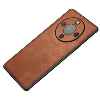Coque pour Honor X70 5G, housse en cuir rétro revêtu PC + TPU - Brun