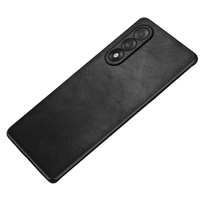 For OnePlus Ace 5 Ultra 5G Case Retro Leather Coated PC + TPU Phone Cover - Black