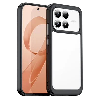 Obudowa na Xiaomi Poco F8 Pro / Redmi K90 5G, przezroczysta pokrywa ochronna TPU + akryl - Czarny