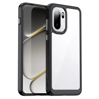 Cover per OnePlus Ace 6 5G in TPU + Acrilico Trasparente Protettivo - Nero