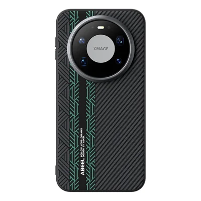 ABEEL чехол для Huawei Mate 80 Pro Max с магнитом, чехол для телефона из поликарбоната + ТПУ + алюминиевого сплава + искусственной кожи - текстура 2