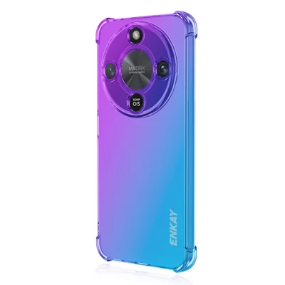 Für Honor X9d 5G / Honor Magic8 Lite 5G TPU-Hülle ENKAY verstärkte vier Ecken stoßfest Rückseite - Lila / Blau