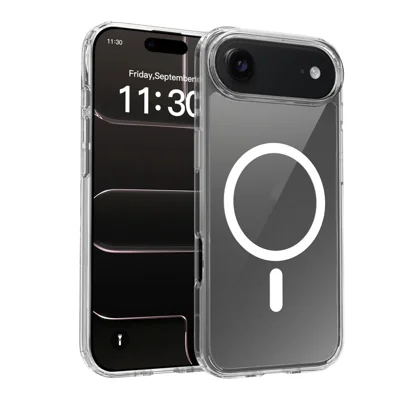 Compra em Volume para Capa Magnética iPhone Air Compatível com MagSafe Transparente Cristal 1,5 mm TPU PC Capa Traseira para Telemóvel - Transparente