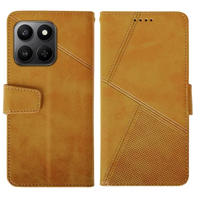 IDEWEI Leren Hoesje voor Honor 400 Smart 5G / 400 Smart 4G / X7d 4G Portefeuille Telefoonhoesje met Stand Calfstructuur - Bruin
