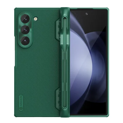 NILLKIN Super Frosted Shield Fold for Samsung Galaxy Z Fold6 5G Case PC Matte Phone Cover with Pen Slot - Green