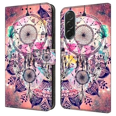 Funda tipo cartera para Samsung Galaxy A57 con estampado, tapa de cuero con soporte - Caja de viento