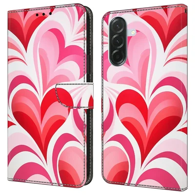 Capa Carteira para Samsung Galaxy A37 com Suporte e Estampa em Couro PU - Amor