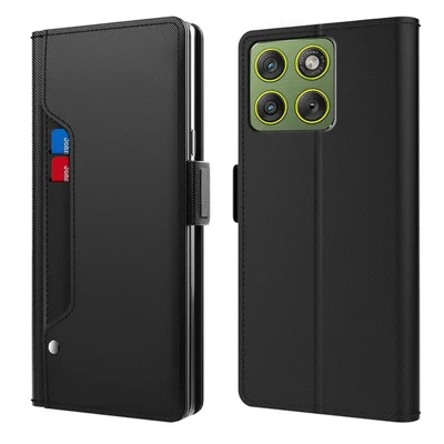 Capa para Motorola Edge 70 5G, Capa Traseira Magnética com Suporte em PU+TPU - Preto