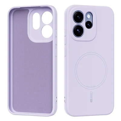 ABEEL For Oppo Reno15 Pro 5G (Global) / Reno15 5G (China) Magnetic Case Skin Touch Liquid Silicone Phone Back Cover - Purple