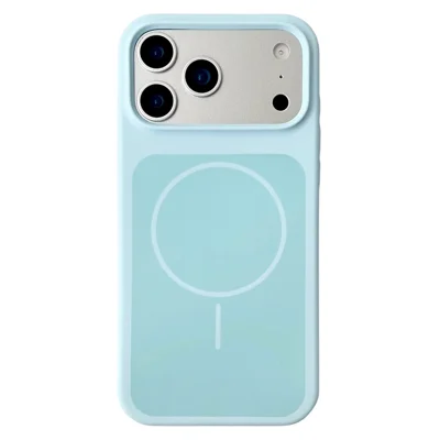 Funda magnética para iPhone 17 Pro Max compatible con MagSafe, funda trasera de silicona a prueba de golpes - Azul