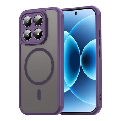 Магнитный чехол для Xiaomi 17, антиударный чехол из поликарбоната и термополиуретана, фиолетовый