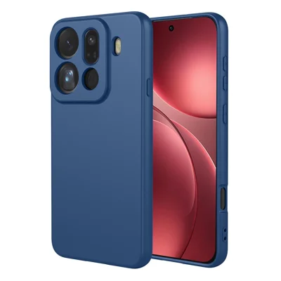 Für Oppo Find X9 Pro 5G Hülle, flüssiges Silikon-Gefühl, weiche TPU-Schutzhülle – Blau