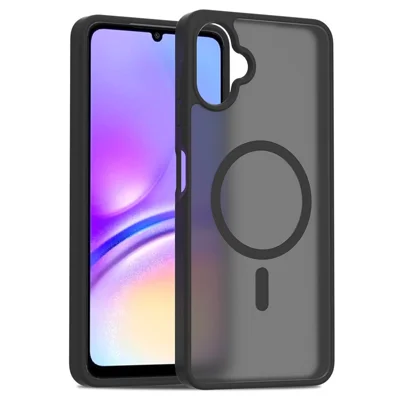 Bulk Purchasing For Samsung Galaxy A06 5G Magnetic Case Skin Touch TPU PC Phone Back Cover - Black