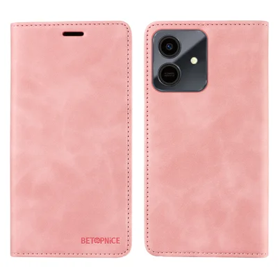 Чехол для Honor Play10 4G BETOPNICE с магнитным замком, блокировкой RFID, функцией кошелька, подставкой, кожаный чехол для телефона — розовый