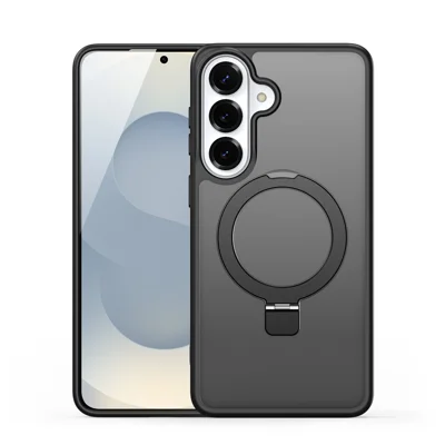 Cover magnetico per Samsung Galaxy S26+ DUX DUCIS Serie Yind con supporto a cavalletto, custodia in PC e TPU opaca - Nero