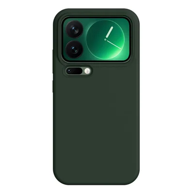 For Xiaomi 17 Pro Max Magnetic Case Skin-friendly Liquid Silicone + PC Phone Cover - Green