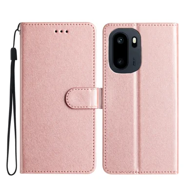 For OnePlus 15R 5G / Ace 6T 5G / Ace 6 5G Wallet Case Leather Folio Phone Cover Magnetic Clasp - Rose Gold