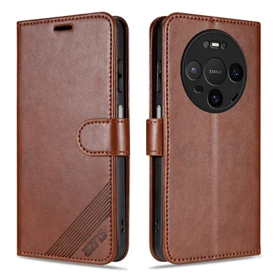 AZNS Für Huawei Mate 80 / Mate 80 Pro Tasche Kratzfeste Standplatz-Portemonnaie-Handyhülle aus PU-Leder - Braun