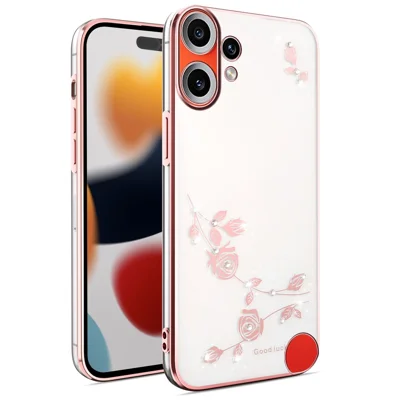 KADEM For Nothing CMF Phone 2 Pro Case Flower Rhinestone Decor TPU Phone Cover - Rose Gold