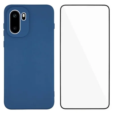 WANLONFENG For OnePlus 15R 5G / Ace 6T 5G / Ace 6 5G Case  ZB Series Precise Cutouts Straight Edge TPU Phone Cover with Tempered Glass Film - Sapphire