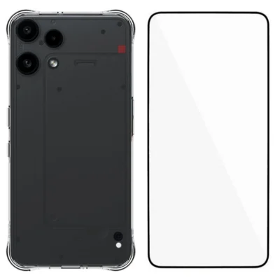 WANLONFENG For Nothing Phone (3a) Lite 5G Case  WL Series 2.0mm TPU Phone Cover with Tempered Glass Film - Transparent