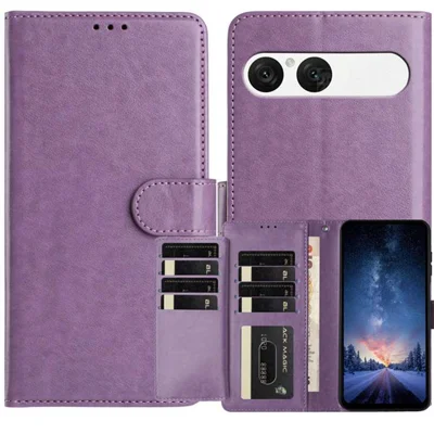 For Sony Xperia 10 VII Wallet Phone Case Stand PU Leather Folio Flip Cover with 8 Card Slot - Purple