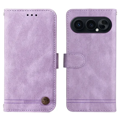 Voor Honor 500 Pro 5G / Honor 500 5G Leren Wallethoesjes Huidgevoelige Telefoonhoes met Stand en Bandje - Paars