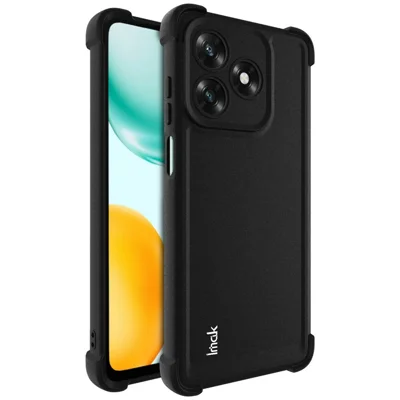 IMAK pour Honor X5c Plus 4G / X5c 4G Étui TPU Housse de Téléphone Antichoc avec Coussin d'Air - Noir Mat