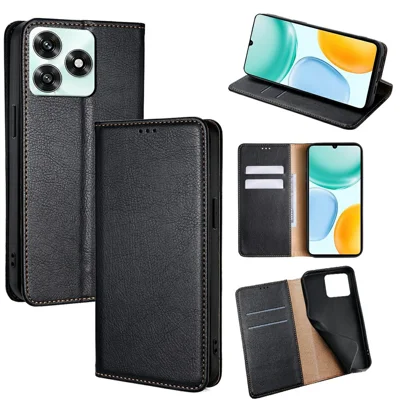 Cover per Honor X5c 4G, Custodia Portafoglio in PU Pelle con Chiusura Magnetica Automatica - Nero