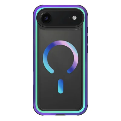 KZDOO Capa para iPhone Air Compatível com MagSafe, Estrutura Metálica, Capa TPU + PC - Aurora
