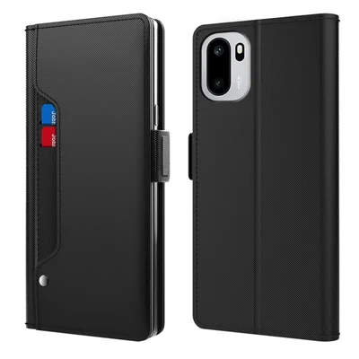 Phone Case For OnePlus 15R 5G / Ace 6T 5G / Ace 6 5G PU+TPU Magnetic Flip Phone Cover with Stand - Black