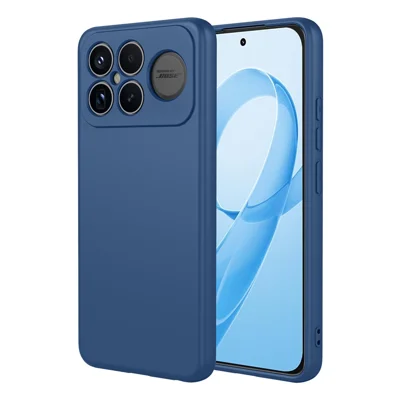 Voor Xiaomi Redmi K90 Pro Max 5G / Poco F8 Ultra hoesje met fluweelzachte siliconenacryl TPU-beschermhoes - Blauw