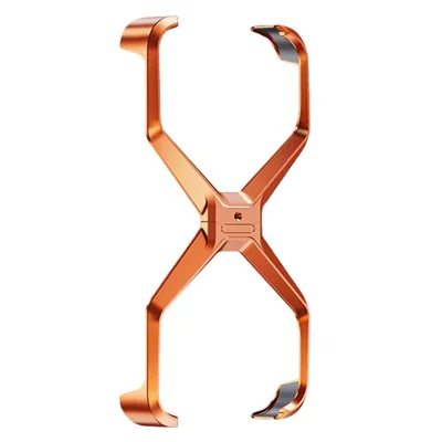 For iPhone 17 Pro Bumper Case No Frame Aluminium Alloy X-Shape Phone Cover - Orange