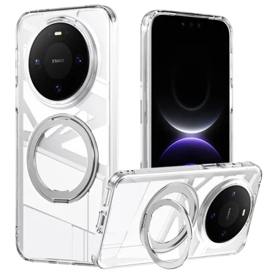 Capa Magnética para Huawei Mate 80 / Mate 80 Pro com Suporte TPU + Acrílico + Metal Capa de Telemóvel Fosca