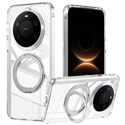 Магнитный чехол для Huawei Mate 80 Pro Max, матовый чехол для телефона из ТПУ + акрила + металла с подставкой