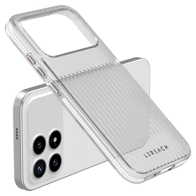 LEREACH TOC Series for Xiaomi Poco F8 Pro 5G / Redmi K90 5G Case Flowing Grid PC Phone Cover - White