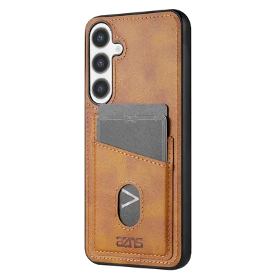 AZNS K1 Serie für Samsung Galaxy A37 Hülle Kalbsleder-Optik Anti-Drop PU + TPU Handyhülle - Braun