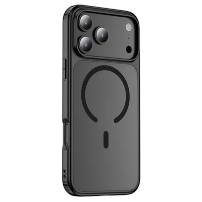 Kauf in Großmenge für iPhone 17 Pro Magnet-Case Stoßfestes PC + TPU-Telefonetui kompatibel mit MagSafe - Schwarz