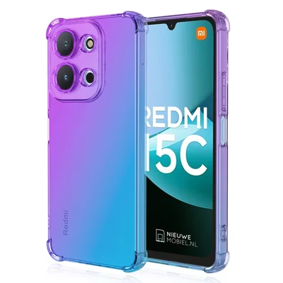 Phone Case For Xiaomi Redmi 15C 4G (EU) (173mm)  /  15C 5G (EU) (173mm)  /  Poco C85 4G (173mm) Gradient Color TPU Anti-Drop Cover - Purple  /  Blue