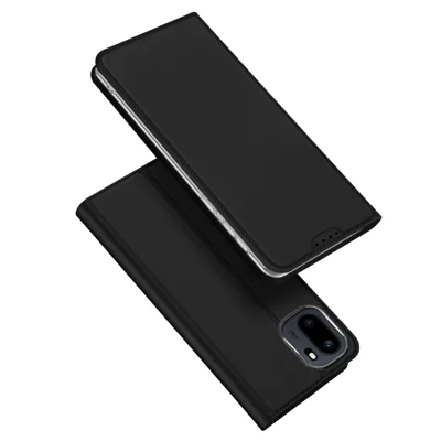 Voor OnePlus Ace 6T 5G / OnePlus 15R 5G / OnePlus Ace 6 5G Hoesje DUX DUCIS Skin Pro Serie Leren Standhoes met Kaarthouder - Zwart