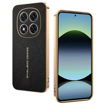 For Xiaomi Redmi Note 14 Pro 4G Case Anti Scratch Litchi Texture TPU Leather PU Phone Back Cover - Black